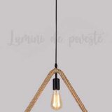 Pendul Vintage Rope Triangle, 1 surse de iluminare